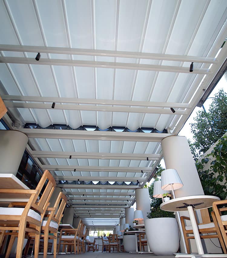 Retractable Patio Canopy at the Waldorf Astoria Beverly Hills