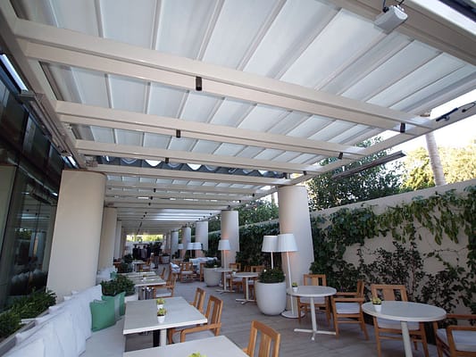 Retractable Canopies at the Waldorf Astoria Beverly Hills
